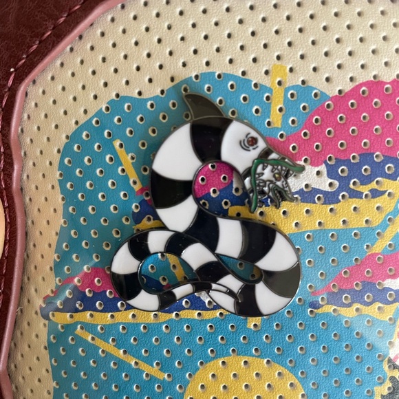 Loungefly Beetlejuice Handbook For The Recently Deceased Pin Trader Backpack - Picture 5 of 7